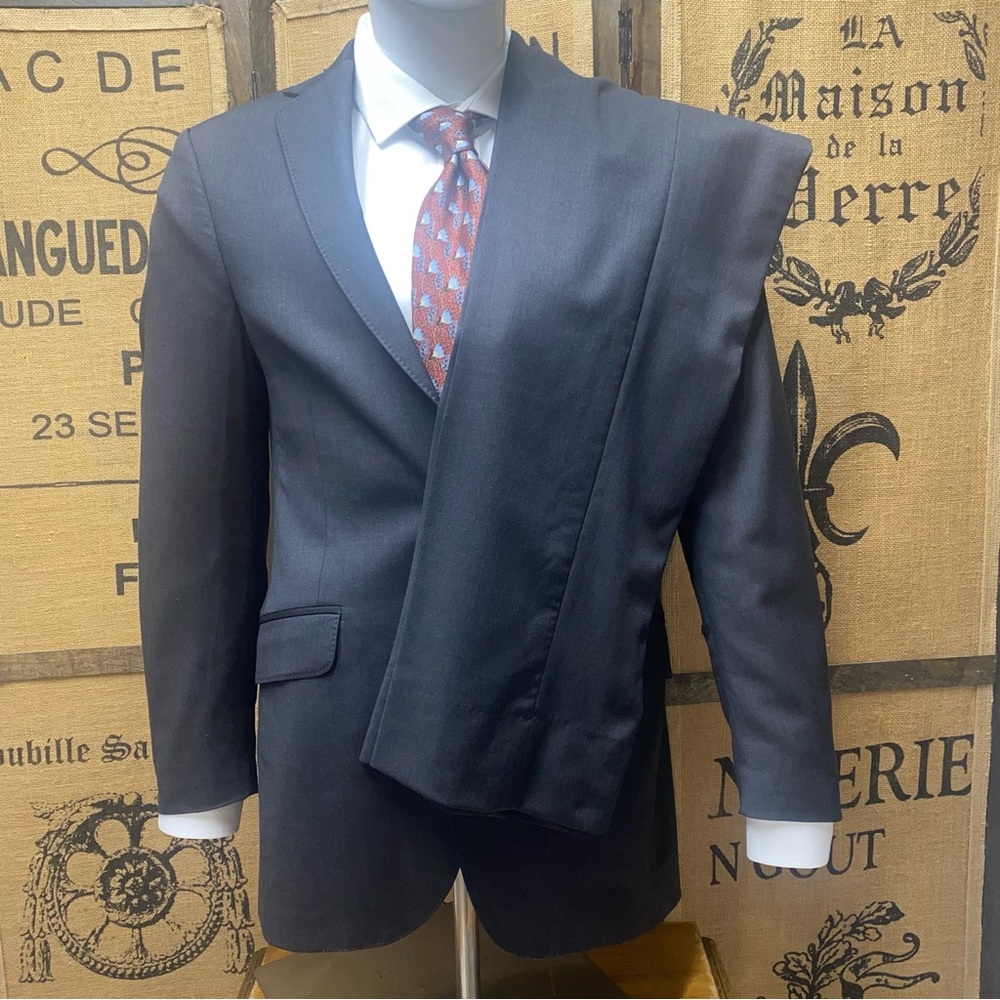 Ben Sherman 2-Piece Wool Suit, Charcoal, 38R